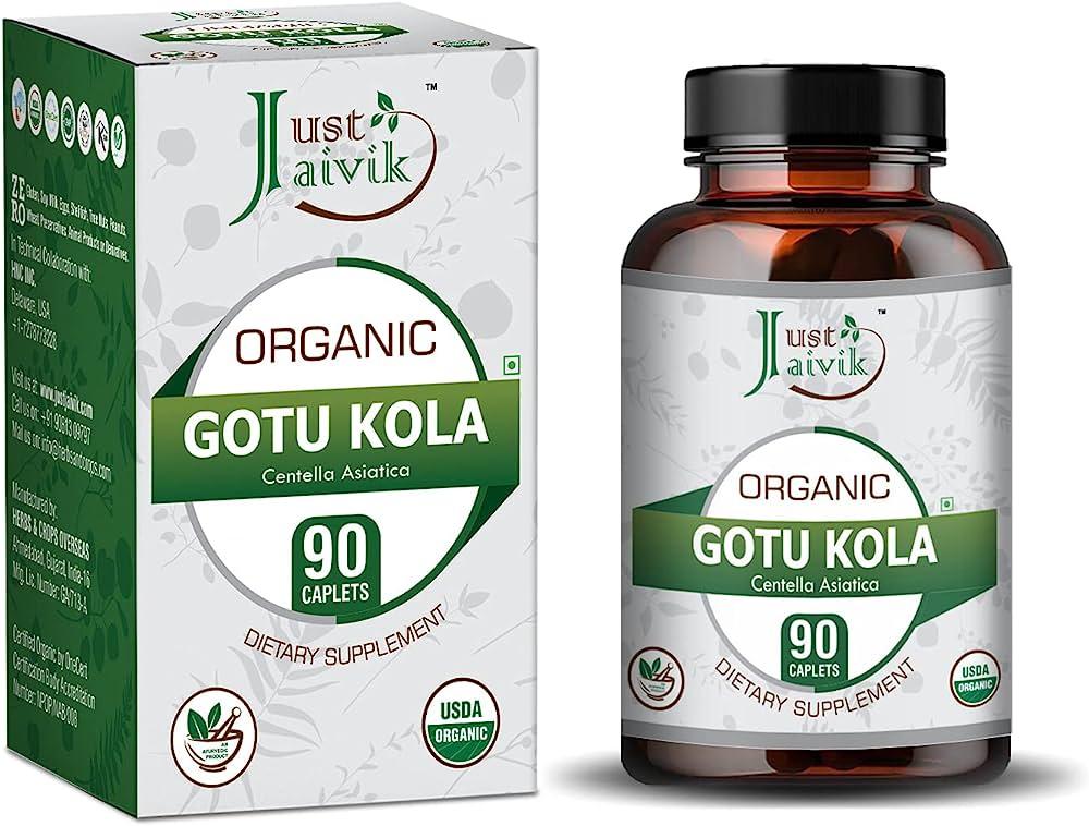 Amazon.com: Just Jaivik 100% Organic Gotu Kola Tablets (Centella Asiatica)-  750mg (Pack of 90 Tablets)- Dietary Supplement for Brain Wellness and  Stress Free Life* : Health & Household